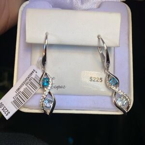 Blue topaz earrings